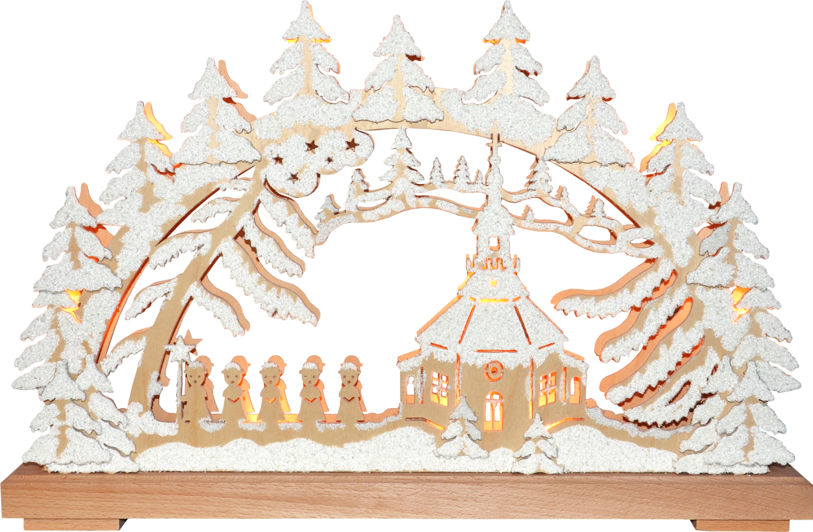 Schwibbogen kl., Barockkirche, Raureif Schwibbogen kl., Barockkirche, Raureif