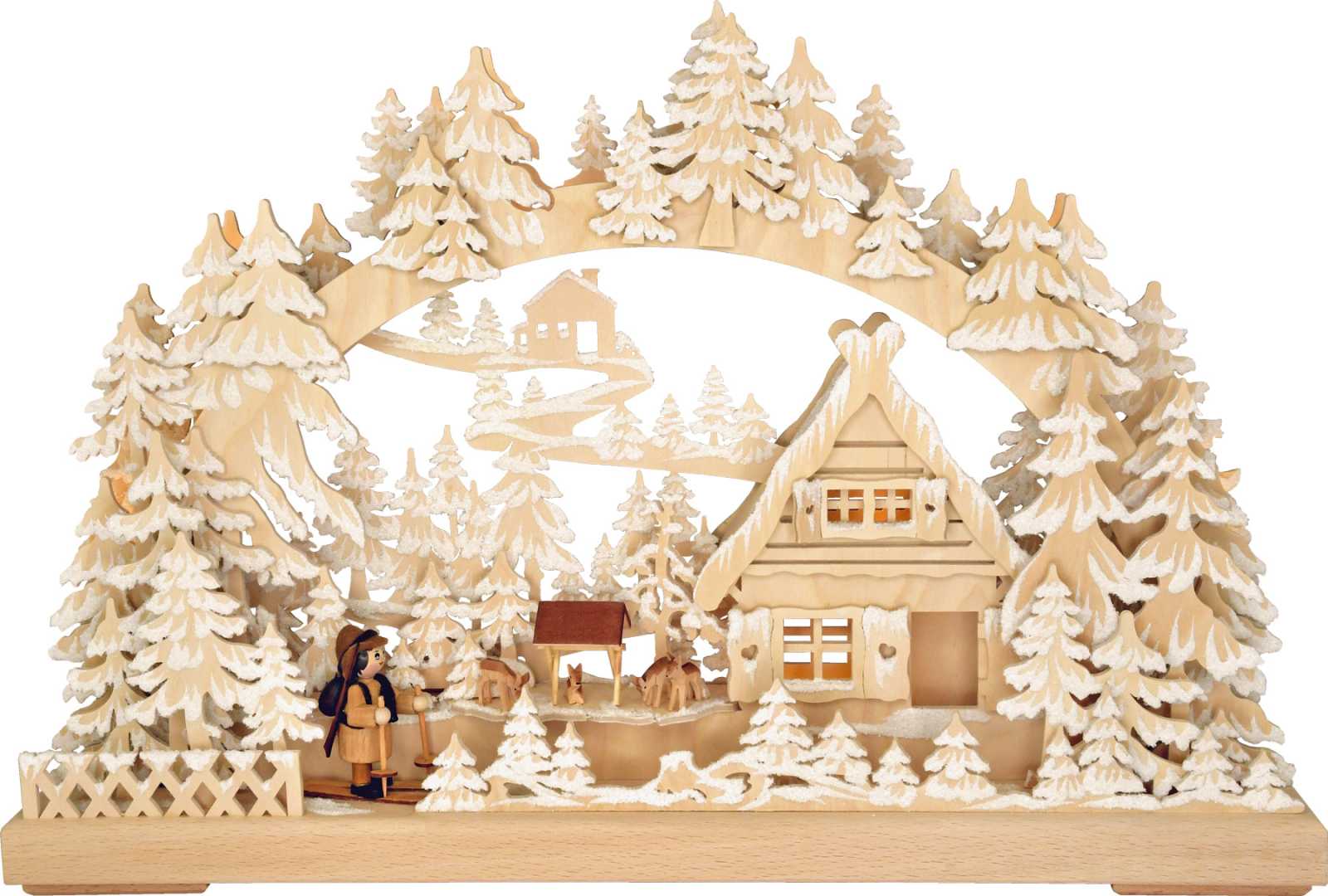 3D-Schwibbogen kl., Langlauf, Raureif 3D-Schwibbogen kl., Langlauf, Raureif