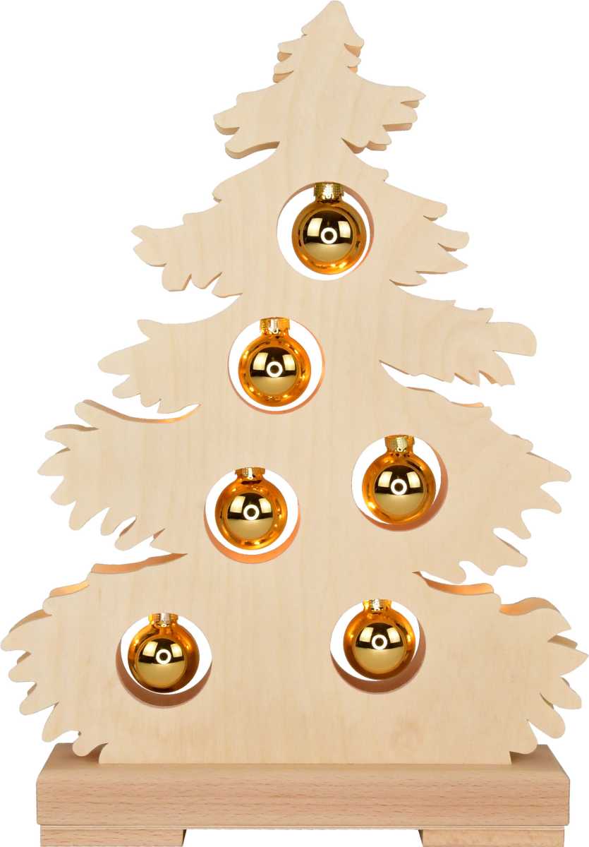 Tanne kl., natur, goldene Kugeln Tanne kl., natur, goldene Kugeln