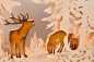 Preview: Schwibbogen gr., Rehfamilie im Wald