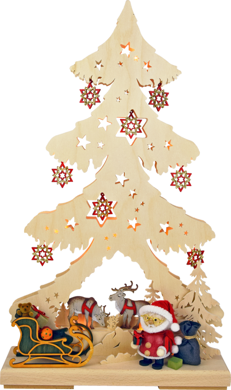 Tanne mgr., Weihnachtsmann mit Rentieren