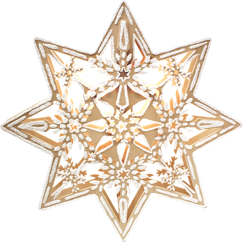 Fensterbild, beleuchtet, Stern, Kristall, Raureif