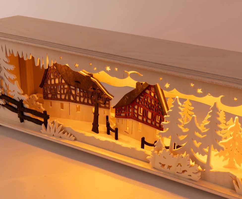 Raumleuchte klein, Fachwerkhäuser