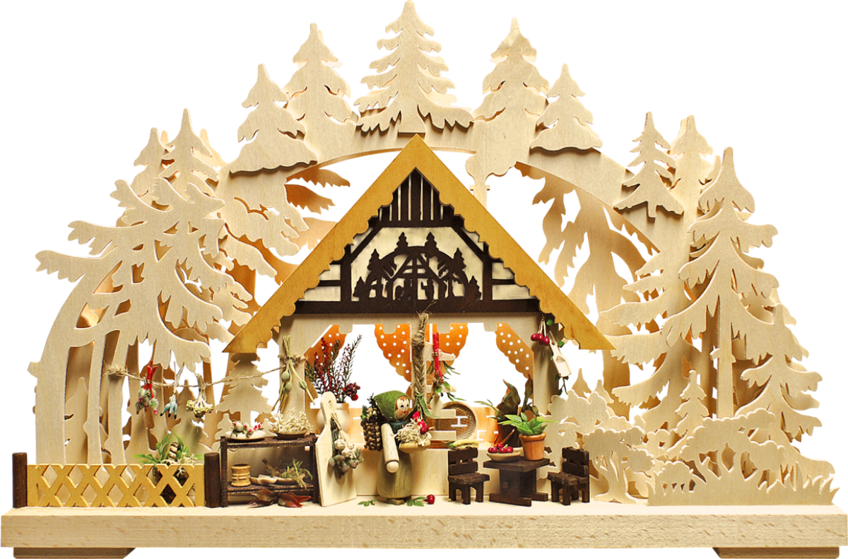 3D-Schwibbogen kl., Kräuterstübchen