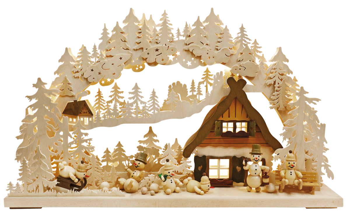 3D-Schwibbogen gr., Schneemannparadies