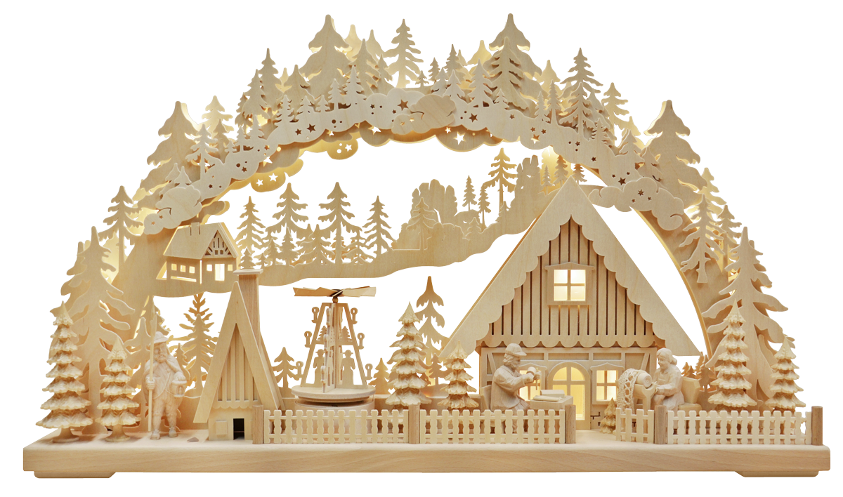 3D-Schwibbogen gr., Erzgebirgisches Kunsthandwerk
