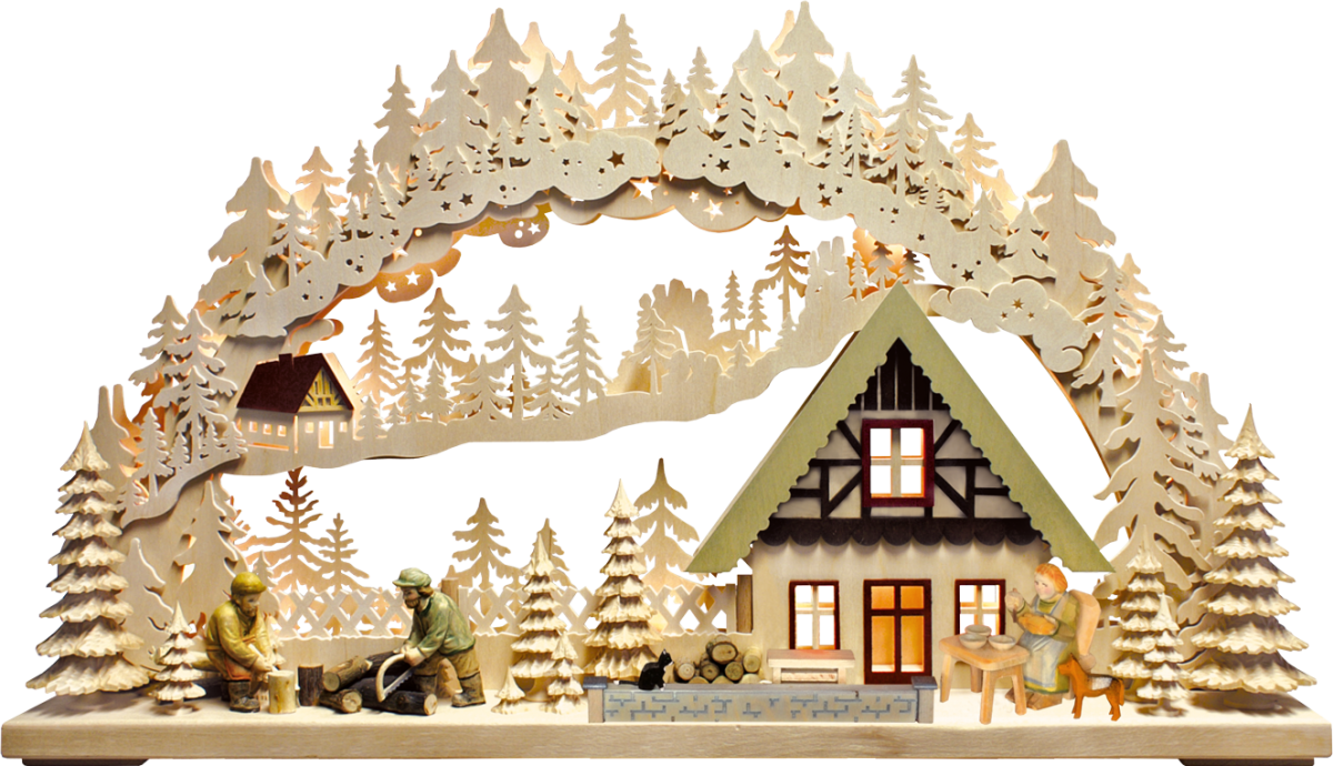 3D-Schwibbogen gr., Holzfäller