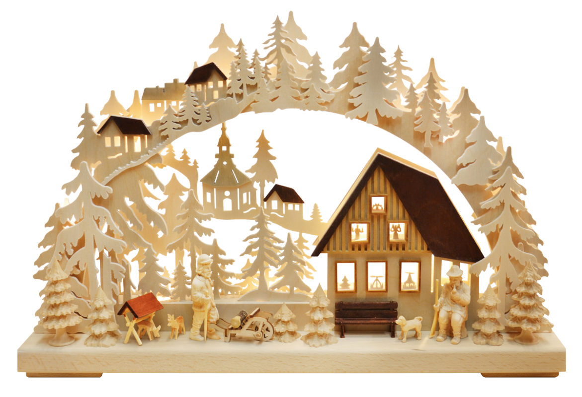 3D-Schwibbogen kl., Feierabendstimmung