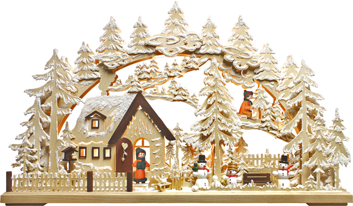 3D-Schwibbogen gr., Winterlandschaft, Raureif
