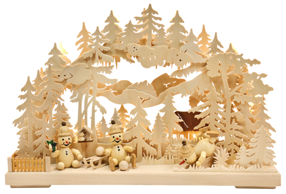 3D-Schwibbogen kl., Schneemannparadies