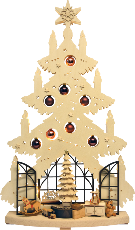 Tanne gr., Weihnachtsstube mit Fenster