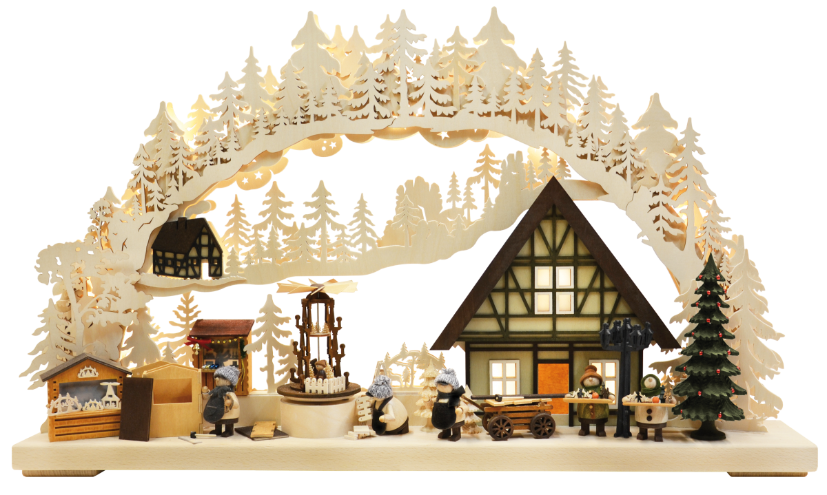 3D-Schwibbogen gr., Weihnachtsmarktbau