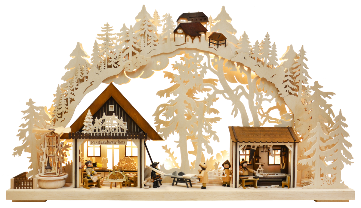 3D-Schwibbogen gr., Kunsthandwerkerhaus