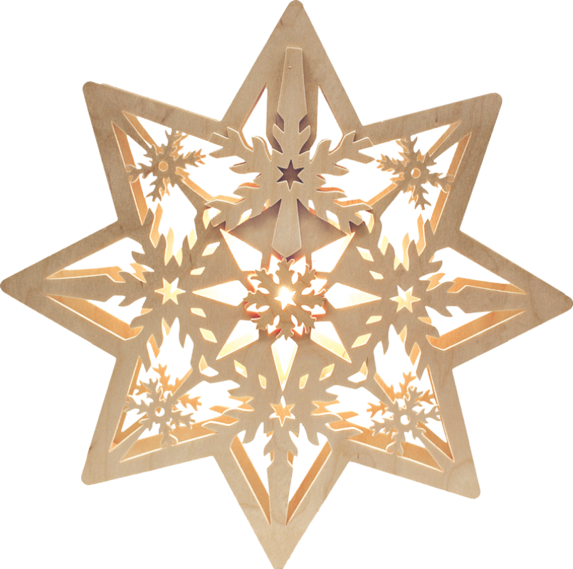 Fensterbild, beleuchtet, Stern, Kristall