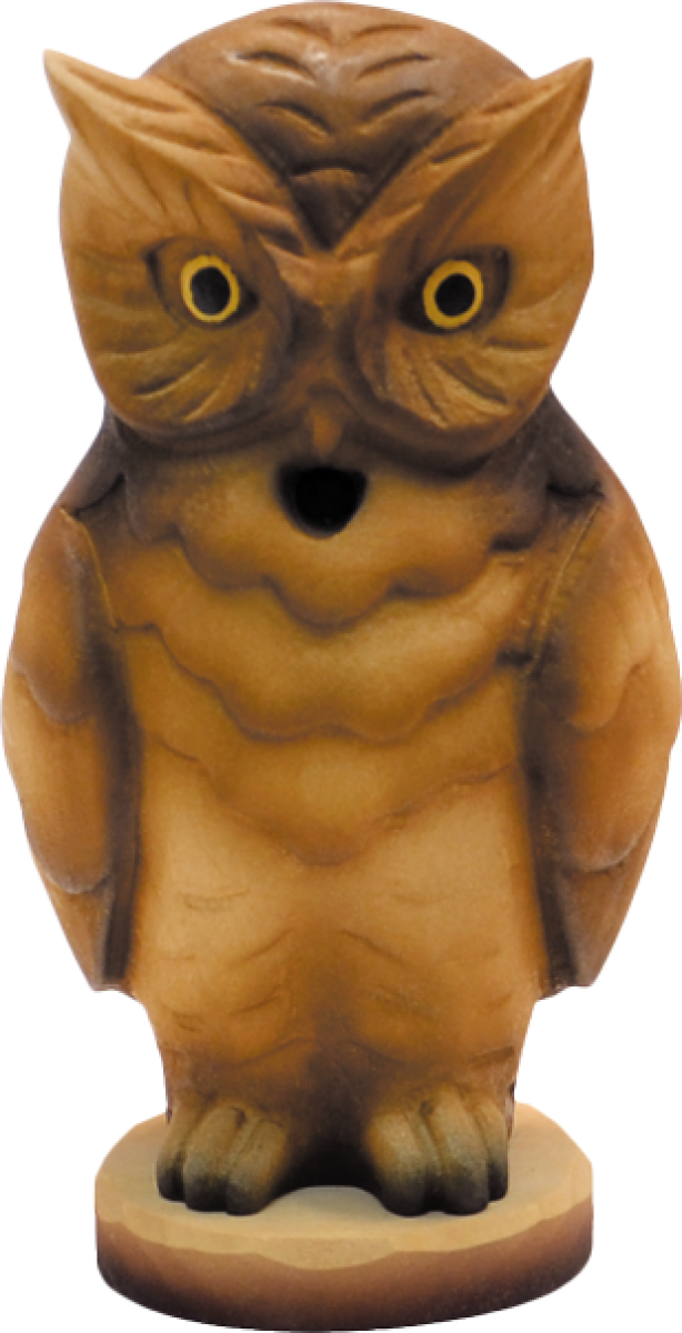 Räuchereule aus Massivholz, klein
