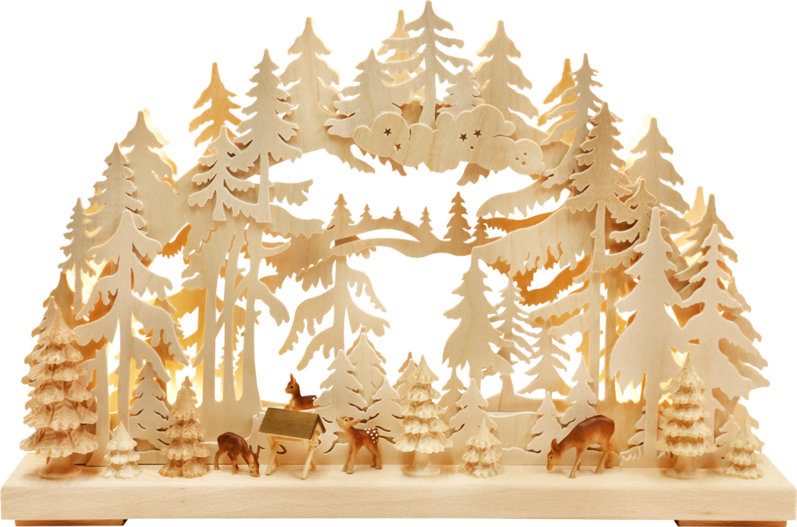 3D-Schwibbogen kl., Rehe auf der Lichtung