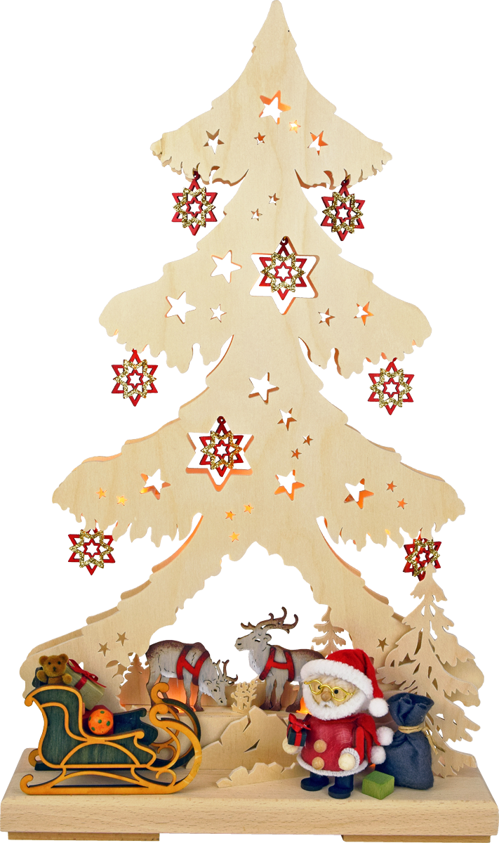 Tanne mgr., Weihnachtsmann mit Rentieren