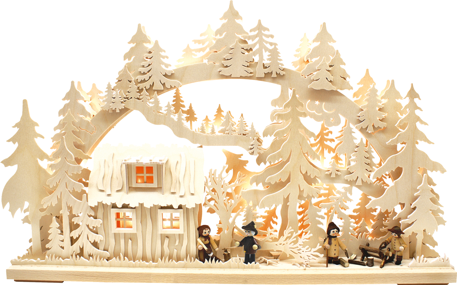 3D-Schwibbogen gr., Blockhütte