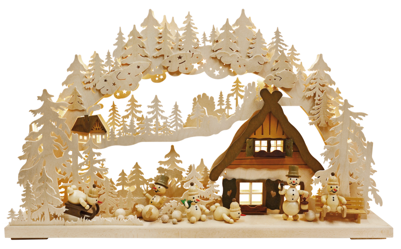 3D-Schwibbogen gr., Schneemannparadies