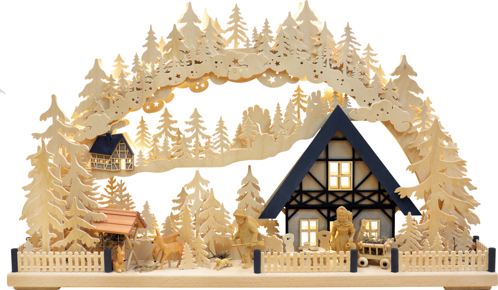 3D-Schwibbogen gr., Haus am Wald, Fachwerk