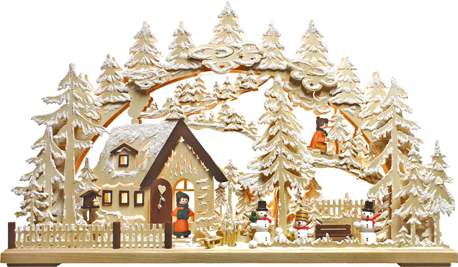 3D-Schwibbogen gr., Winterlandschaft, Raureif