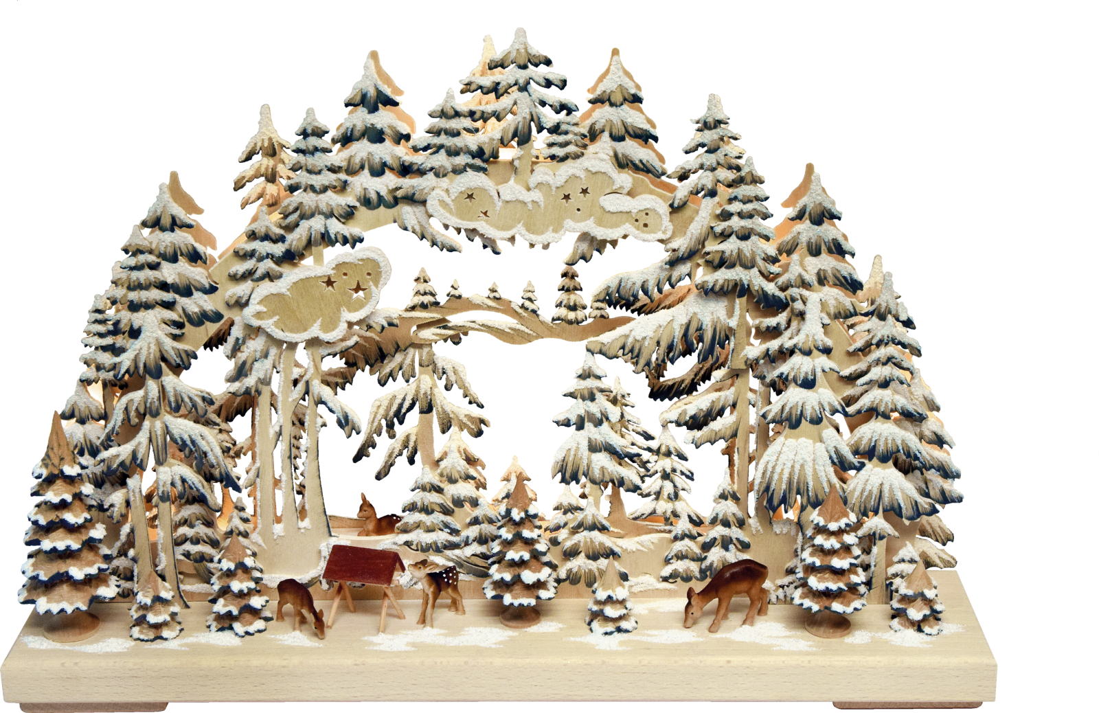 3D-Schwibbogen kl., Rehe auf der Lichtung