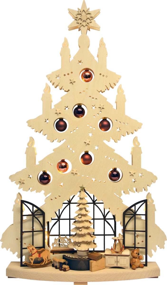 Tanne gr., Weihnachtsstube mit Fenster