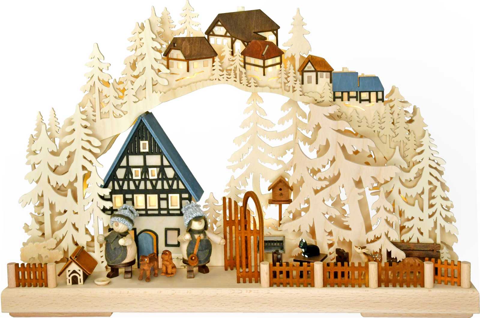 3D-Schwibbogen kl., Fachwerkträume, Raureif
