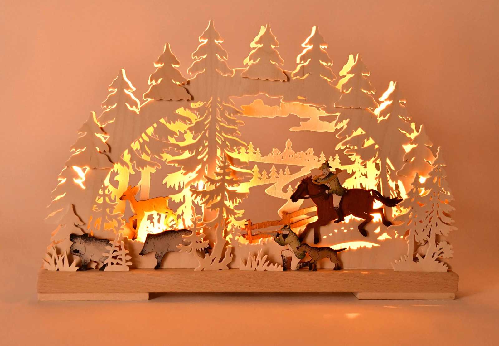 Schwibbogen kl., Jagdszene im Wald