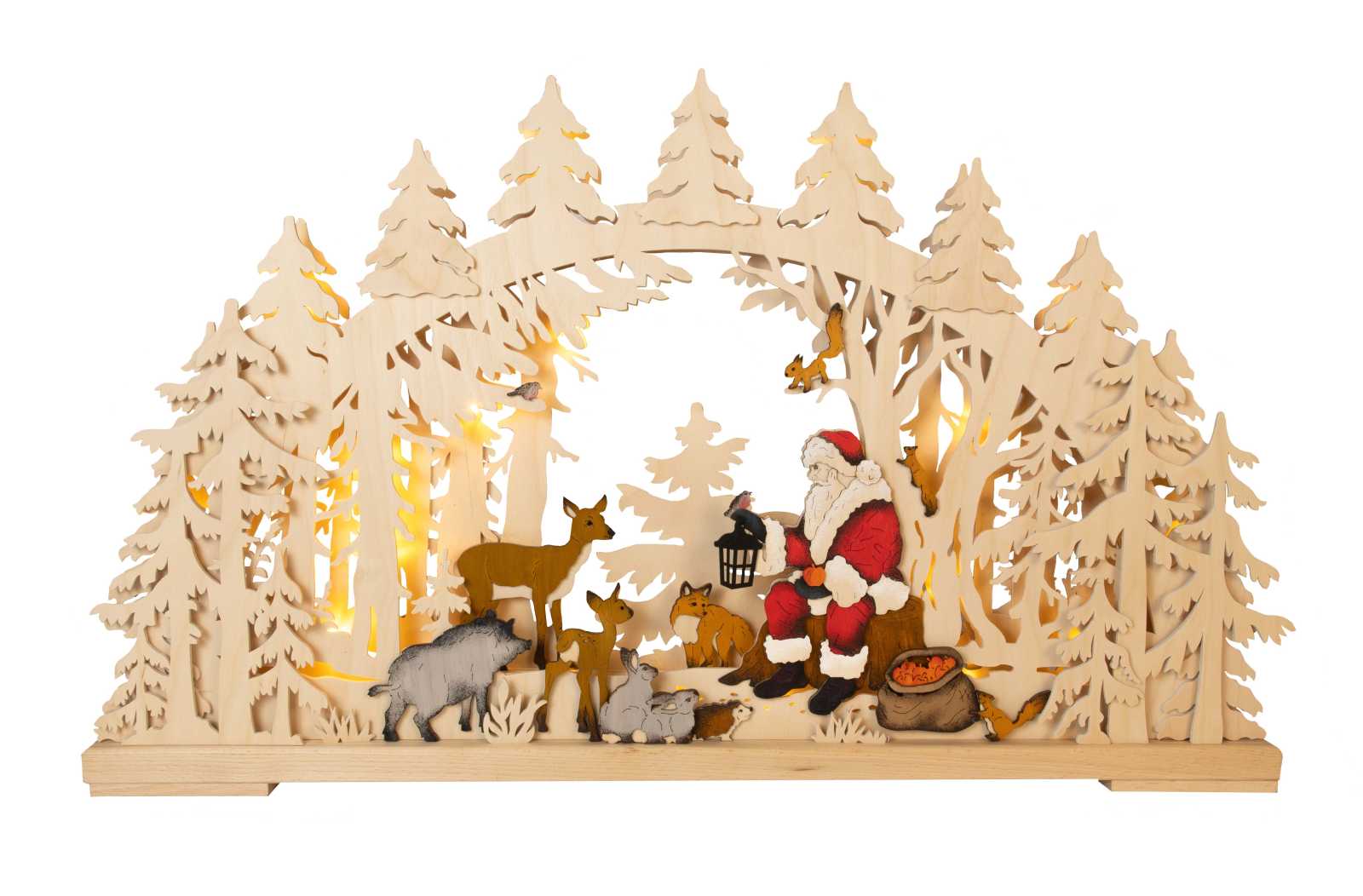 Schwibbogen gr. Weihnachtliche Fütterung im Wald