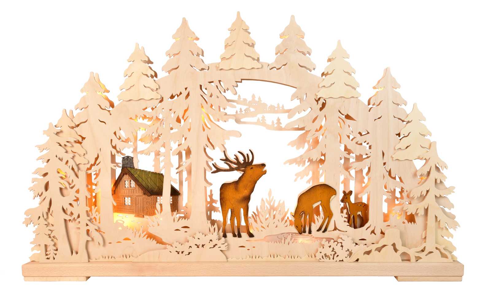 Schwibbogen gr., Rehfamilie im Wald