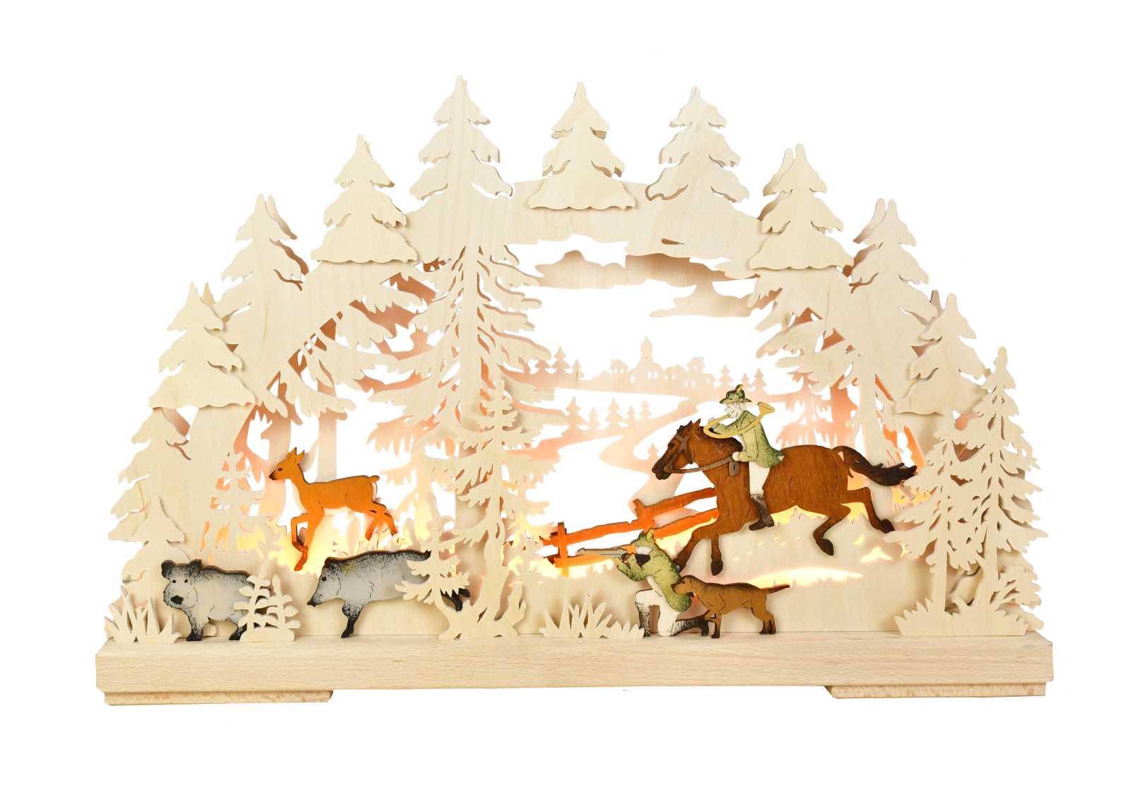 Schwibbogen kl., Jagdszene im Wald