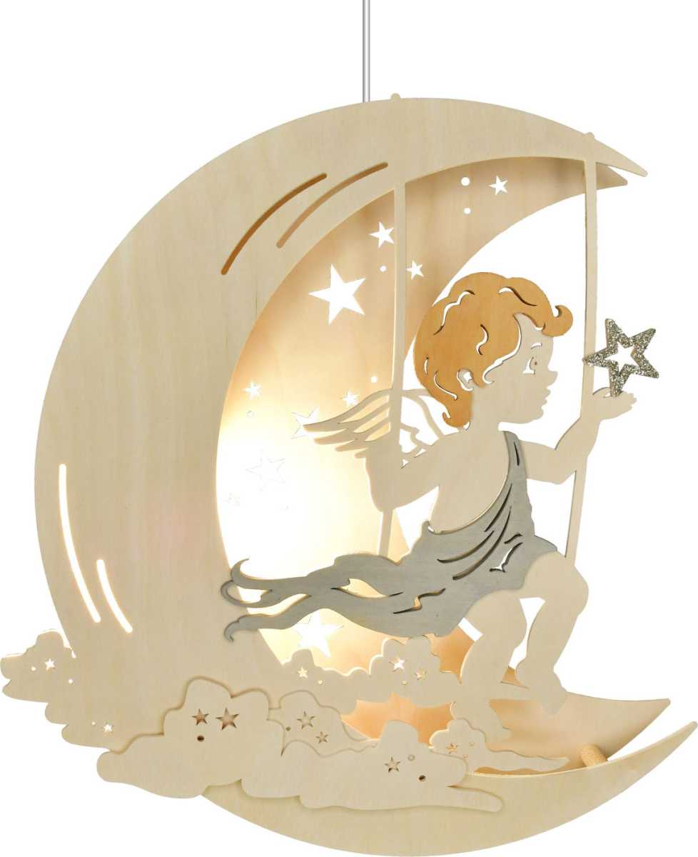 Fensterbild, beleuchtet, Sternenengel, 220 V, LED E14
