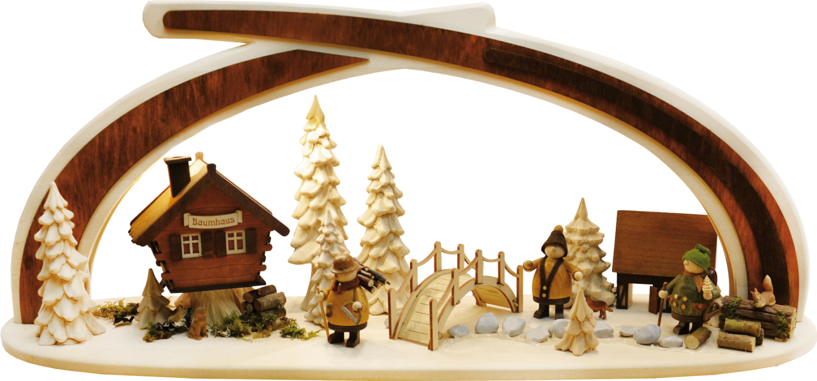 Massivholzbogen,  Am Bach