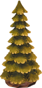 Räucherfichte aus Massivholz, coloriert