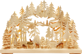 3D-Schwibbogen kl., Rehe auf der Lichtung