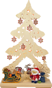 Tanne mgr., Weihnachtsmann mit Rentieren