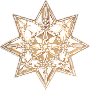 Fensterbild, beleuchtet, Stern, Kristall, Raureif
