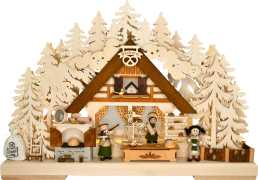 3D-Schwibbogen klein, Bäckerei, 10er LED + LED-Stripe, Voll USB