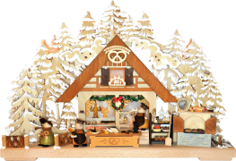3D-Schwibbogen kl., Weihnachtsbäckerei, Raureif