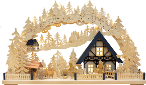 3D-Schwibbogen gr., Haus am Wald, Fachwerk