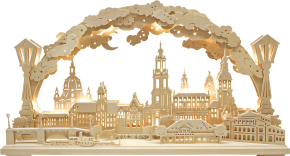 3D-Schwibbogen gr., Silhouette Dresden