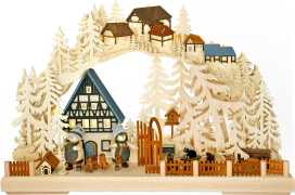 3D-Schwibbogen kl., Fachwerkträume, Raureif
