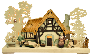 3D-Schwibbogen kl., Uriges Waldhaus
