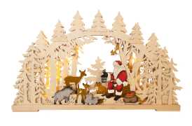 Schwibbogen gr. Weihnachtliche Fütterung im Wald