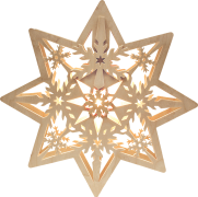 Fensterbild, beleuchtet, Stern, Kristall